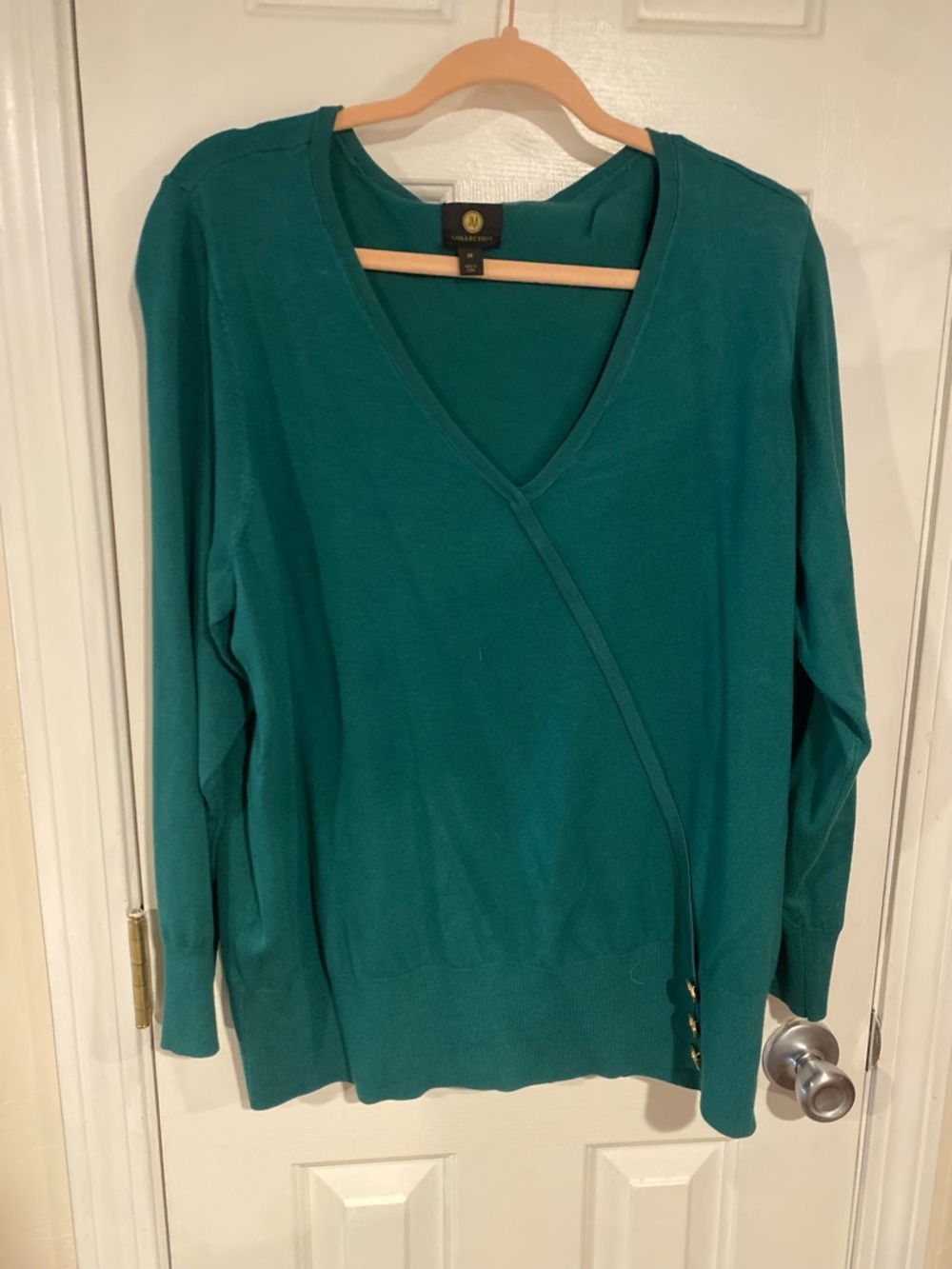 JM Collection Teal Knit Top